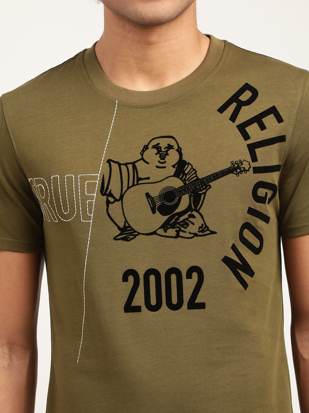 True Religion Martini Olive Logo Regular Fit T-Shirt