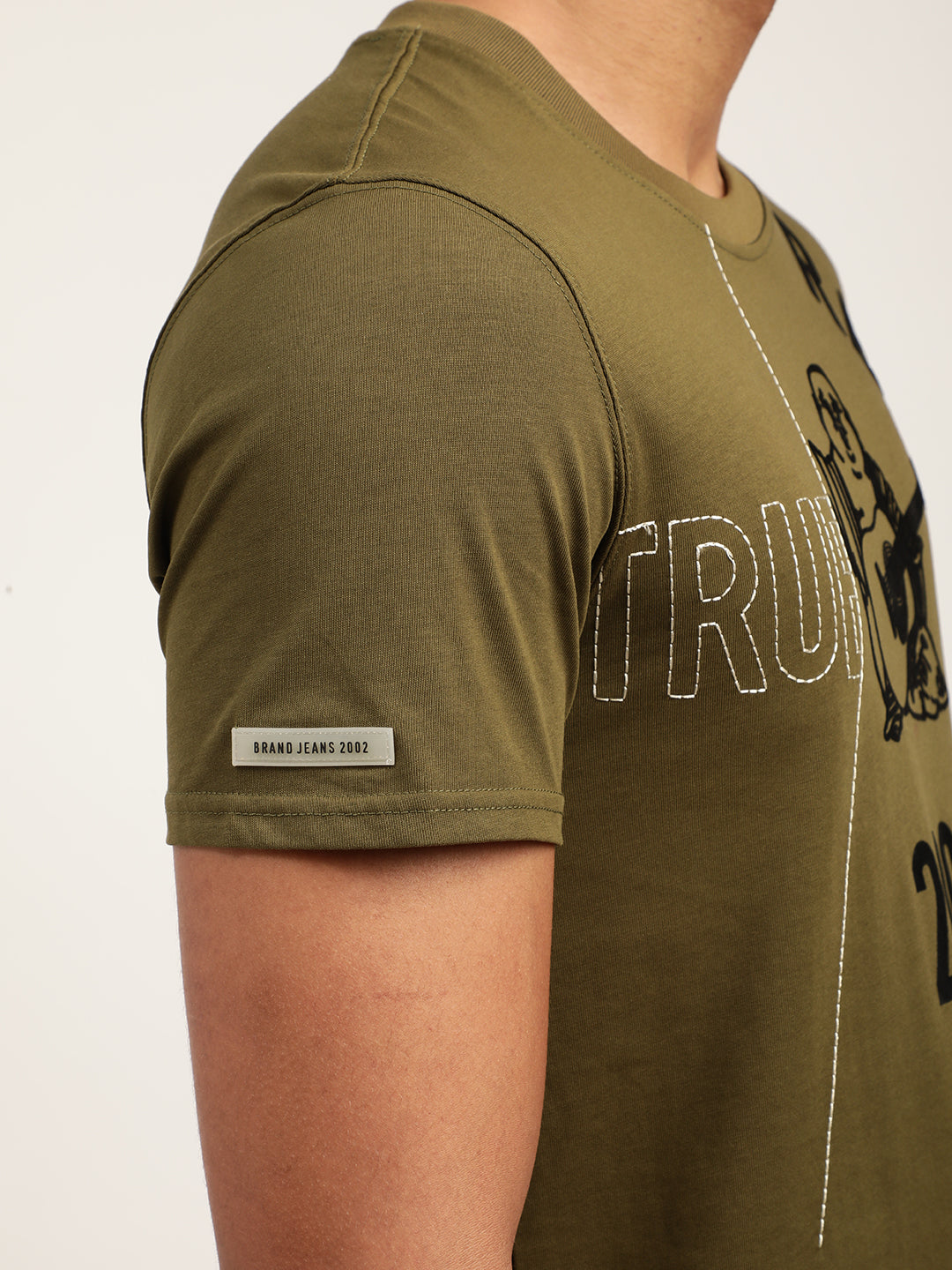 True Religion Martini Olive Logo Regular Fit T-Shirt