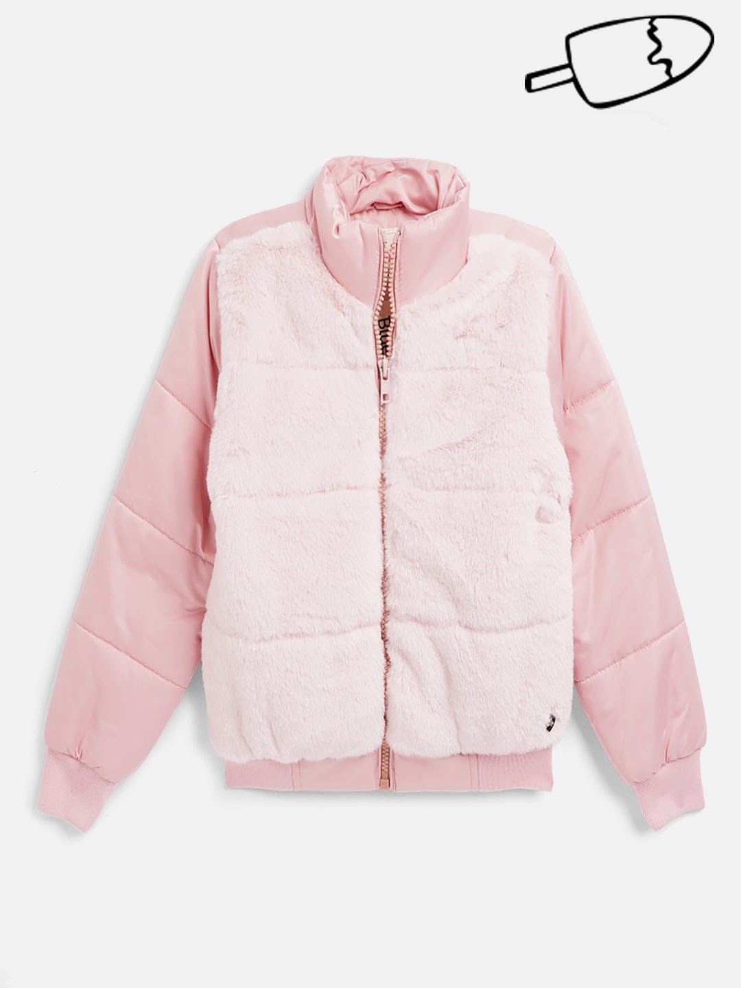 Blue Giraffe Girls Collar Jacket