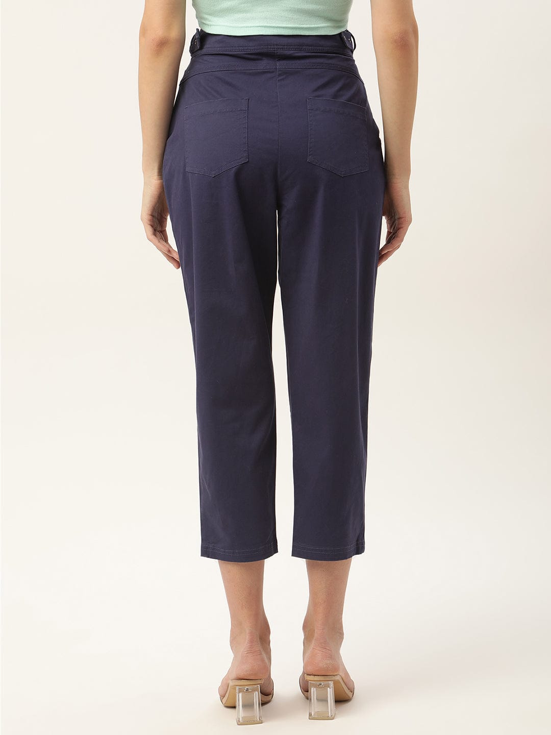 Elle Women Blue Regular Fit Trouser