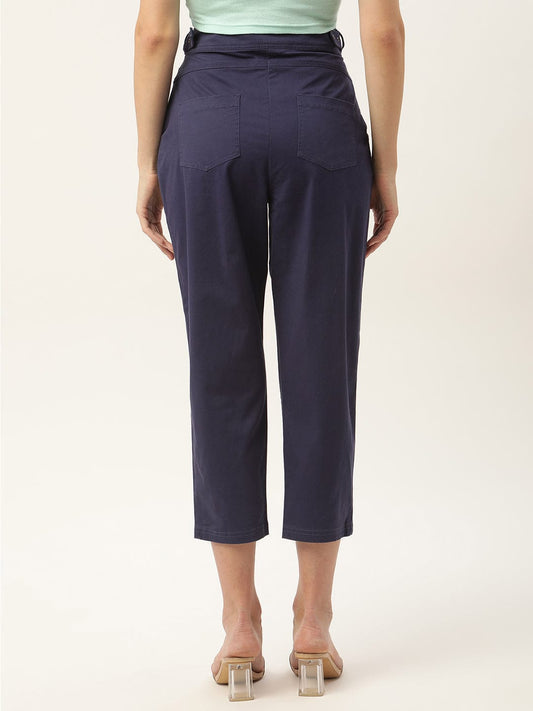 Elle Women Blue Regular Fit Trouser