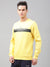 Lindbergh Men Yellow Solid Round Neck Sweatshirt