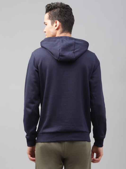 Lindbergh Men Blue Solid Round Neck Sweatshirt