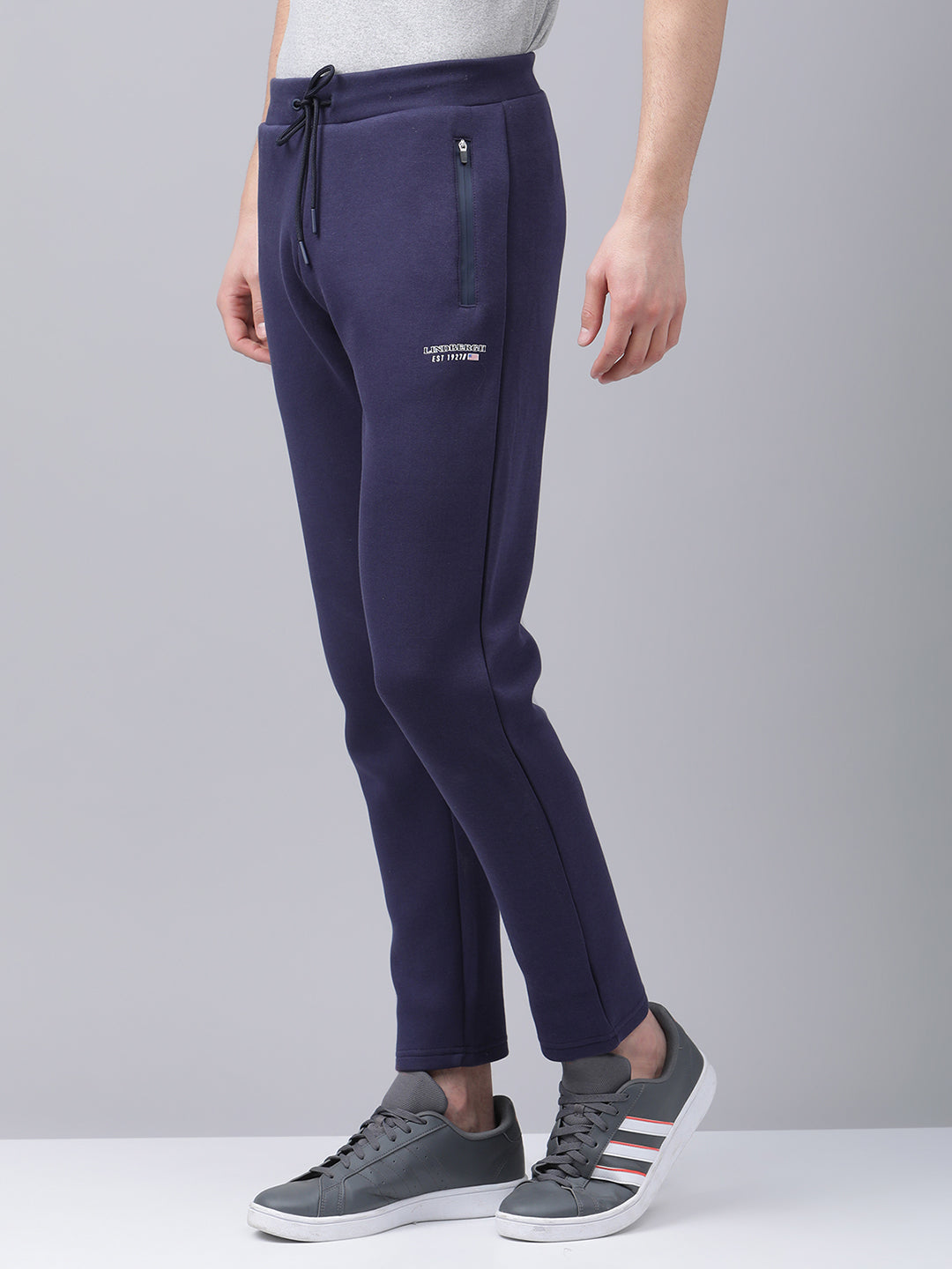 Lindbergh Men Blue Solid Regular Fit Sweatpant
