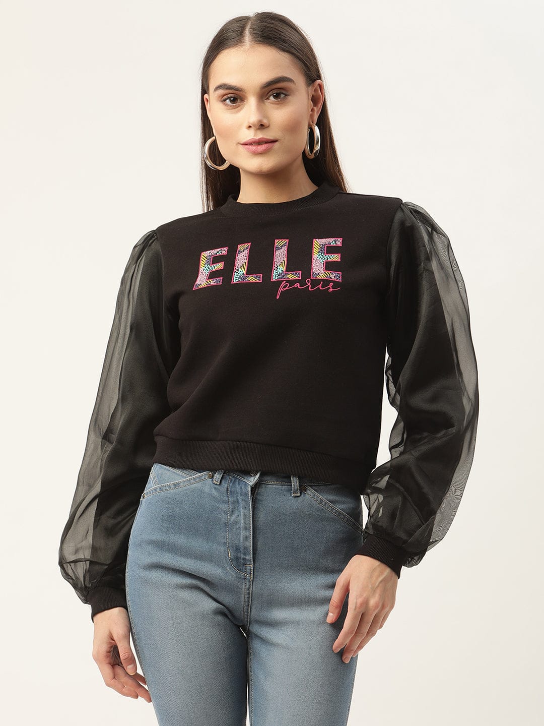 Elle Women Round Neck Sweatshirt