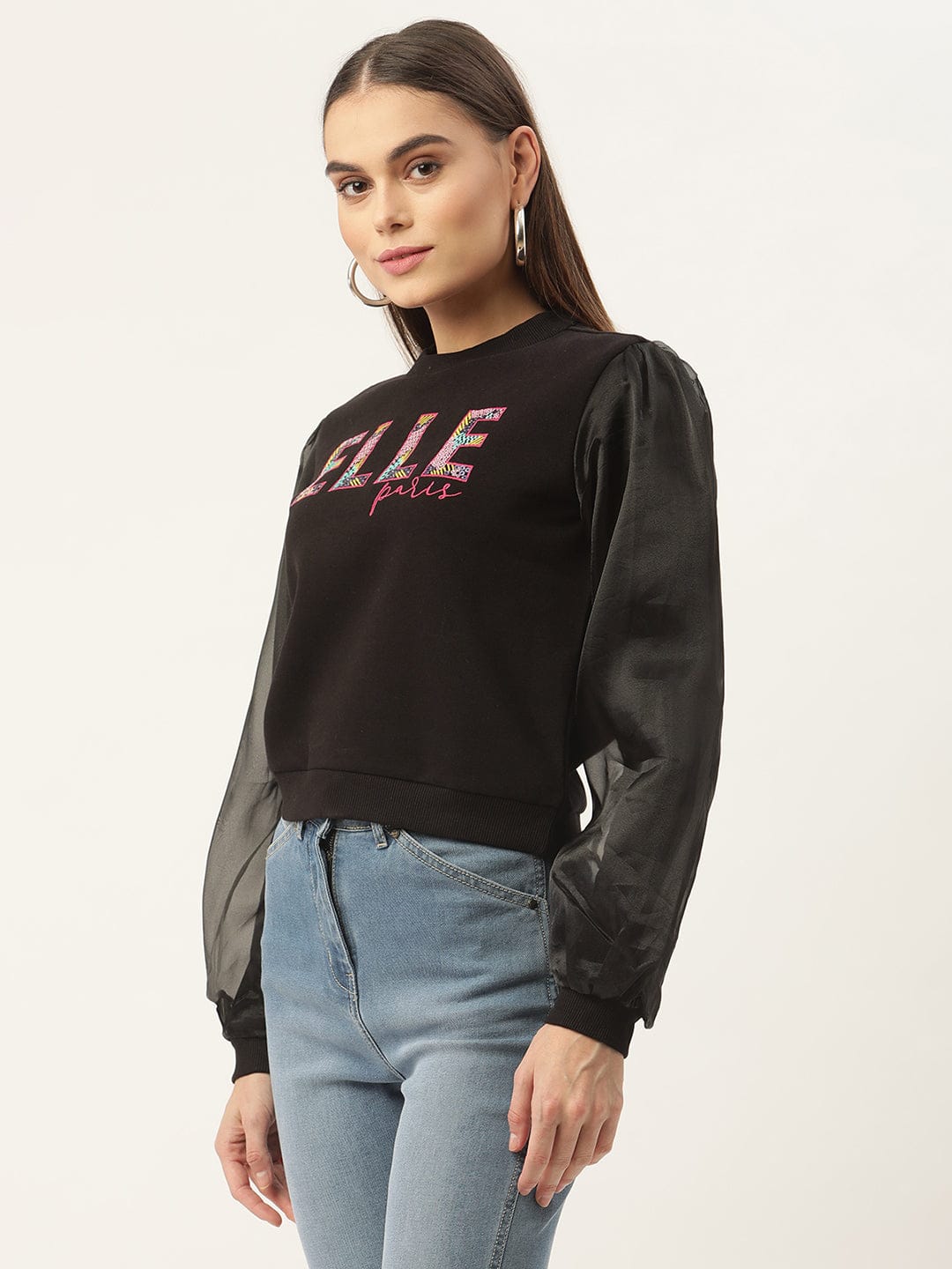 Elle Women Round Neck Sweatshirt