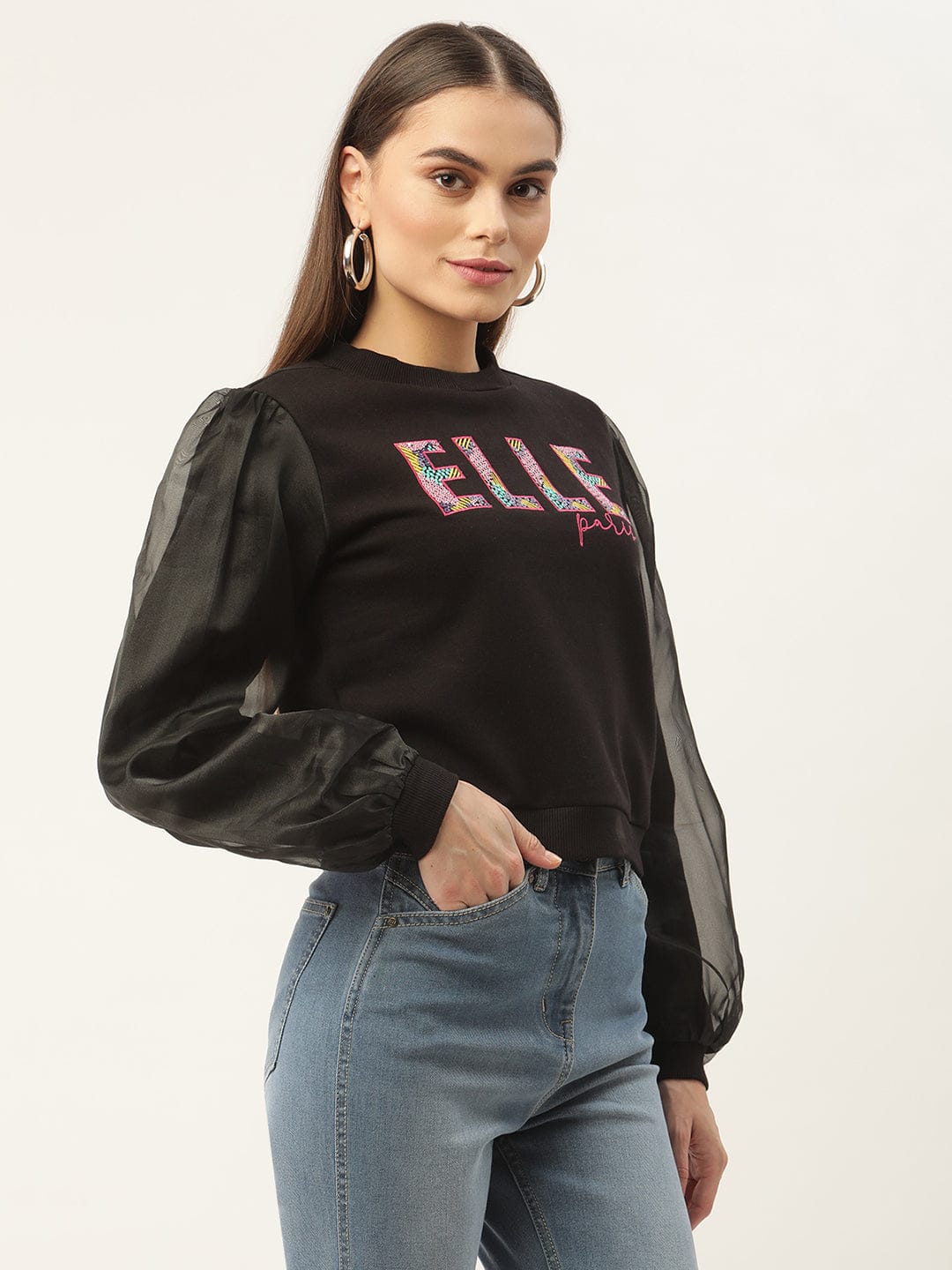 Elle Women Round Neck Sweatshirt