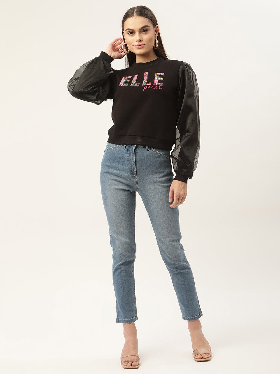 Elle Women Round Neck Sweatshirt