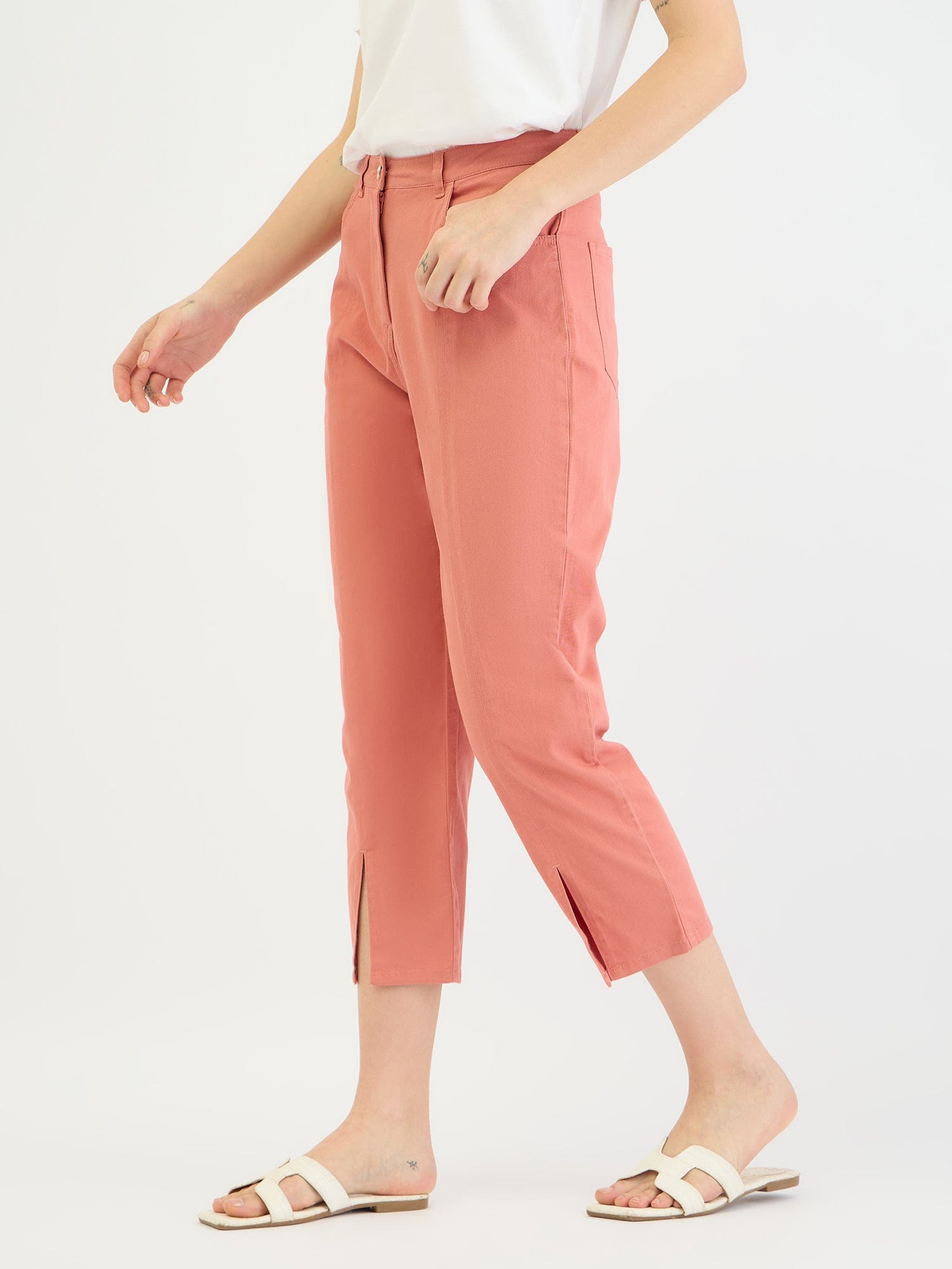 Elle Women Pink Regular Fit Trouser