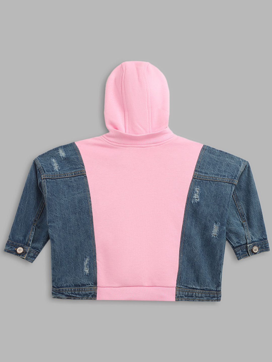 Blue Giraffe Girls Multi Solid Collar Jacket