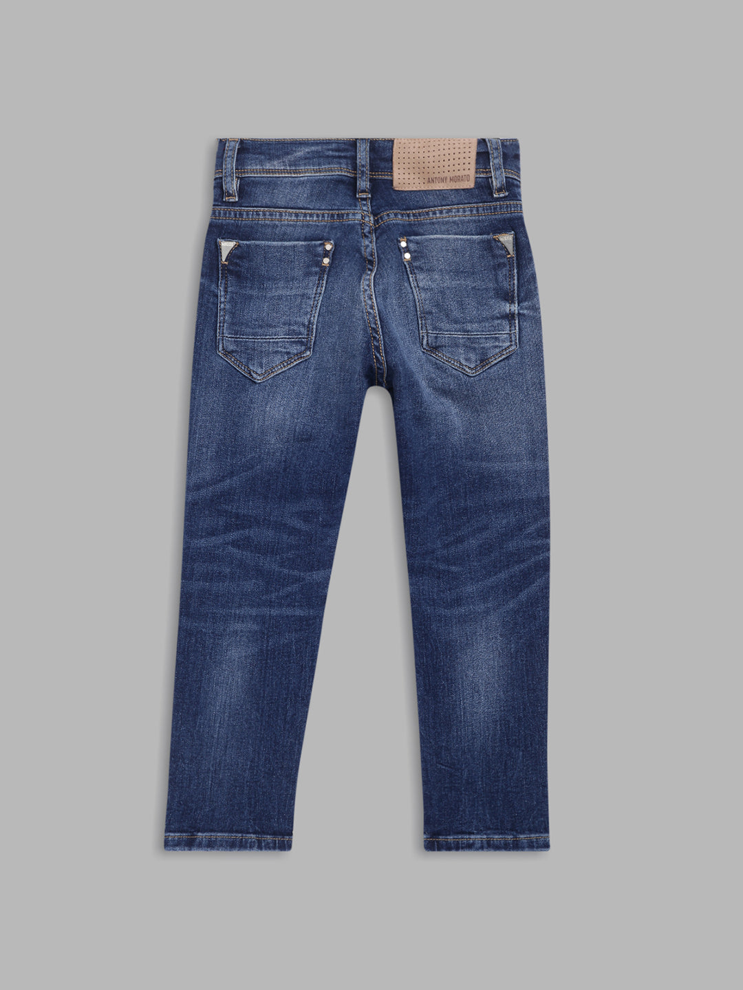 Antony Morato Boys Blue Skinny Fit Heavy Fade Jeans