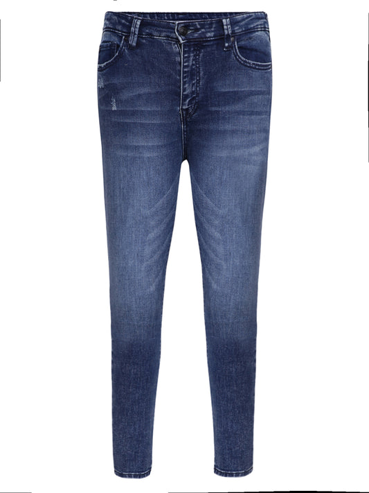 True Religion Women Blue Solid Super Skinny Jeans