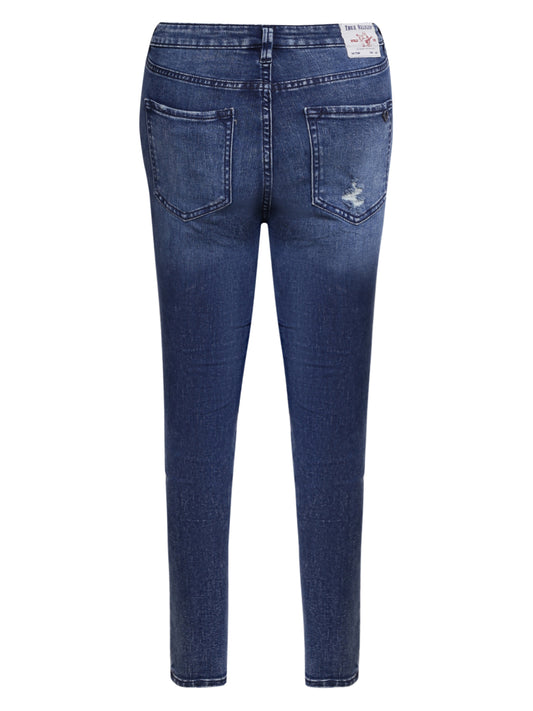 True Religion Women Blue Solid Super Skinny Jeans