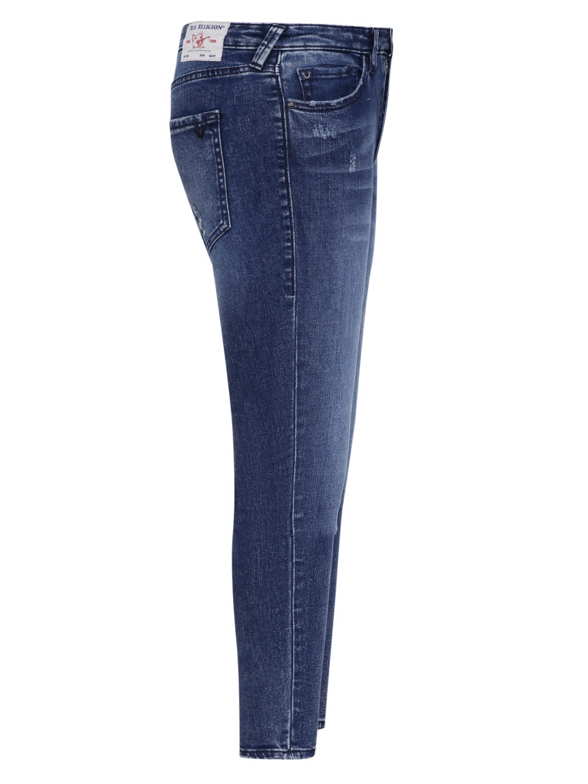 True Religion Women Blue Solid Super Skinny Jeans