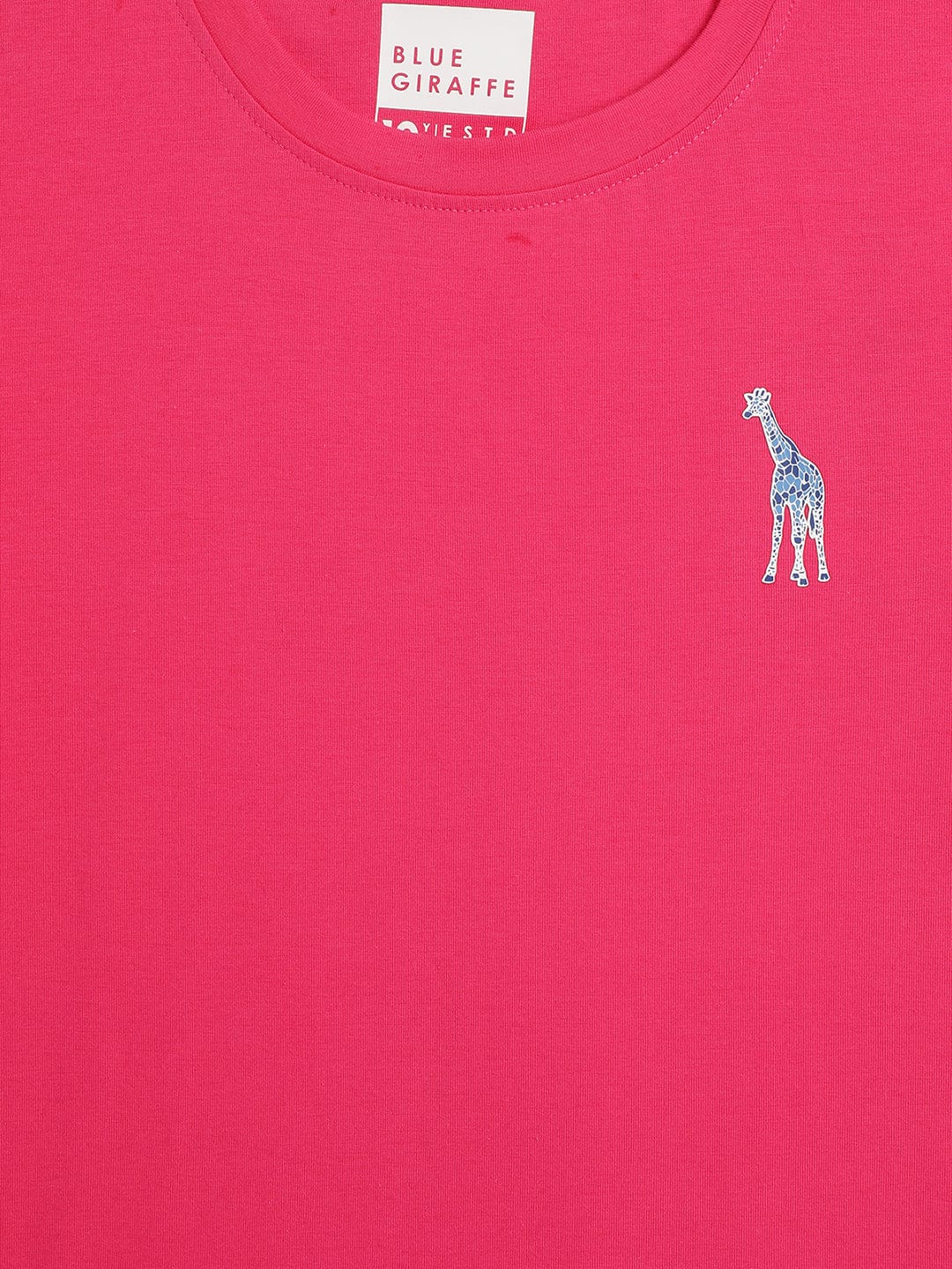 Blue Giraffe Boys Round Neck Tshirt