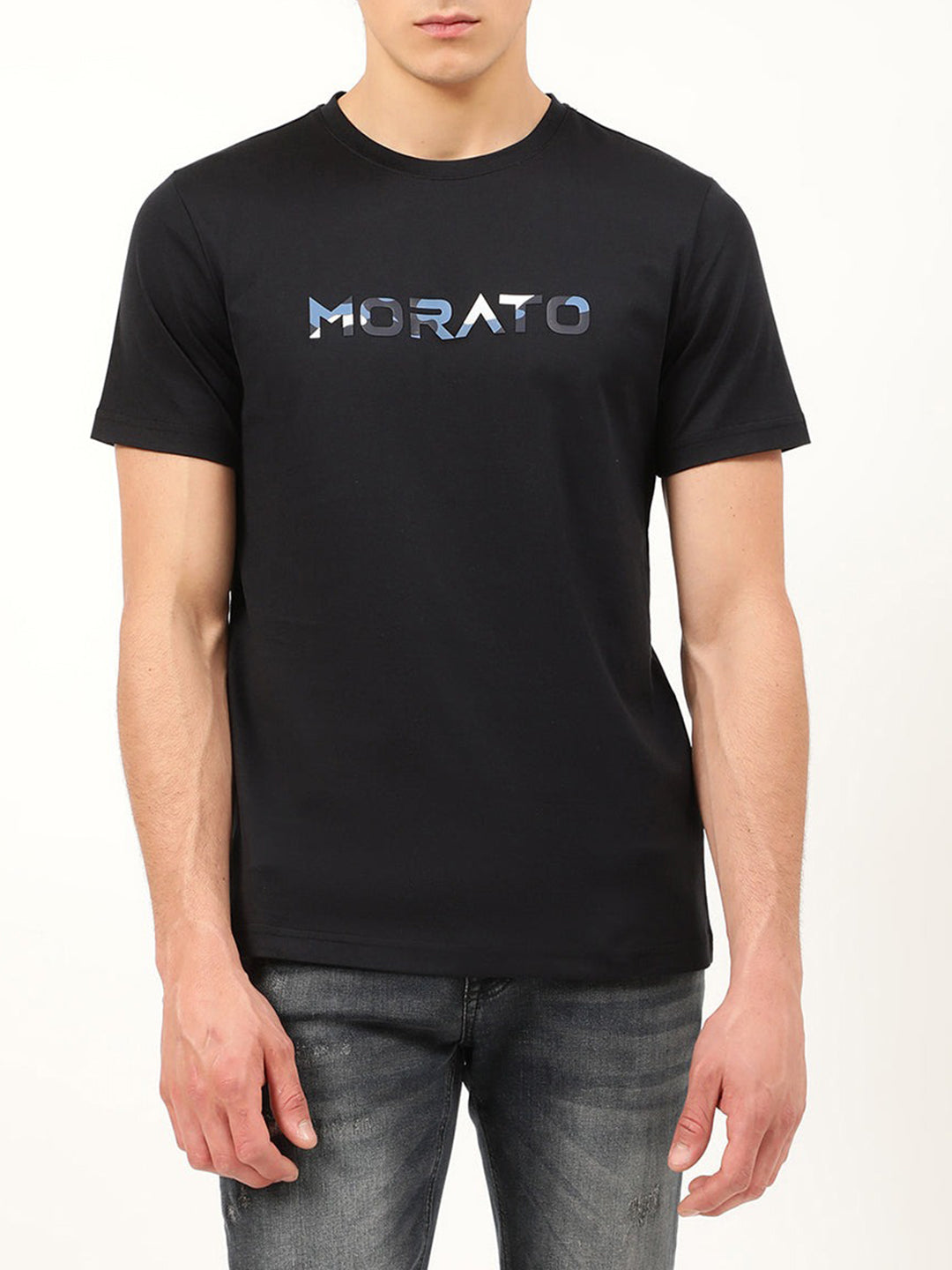 Antony Morato Blue Ink Logo Slim Fit T-Shirt