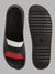 Antony Morato Men Black  White Striped Rubber Sliders