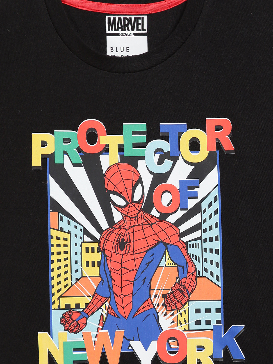 Blue Giraffe Kids Multi Printed Spiderman Regular Fit T-Shirt