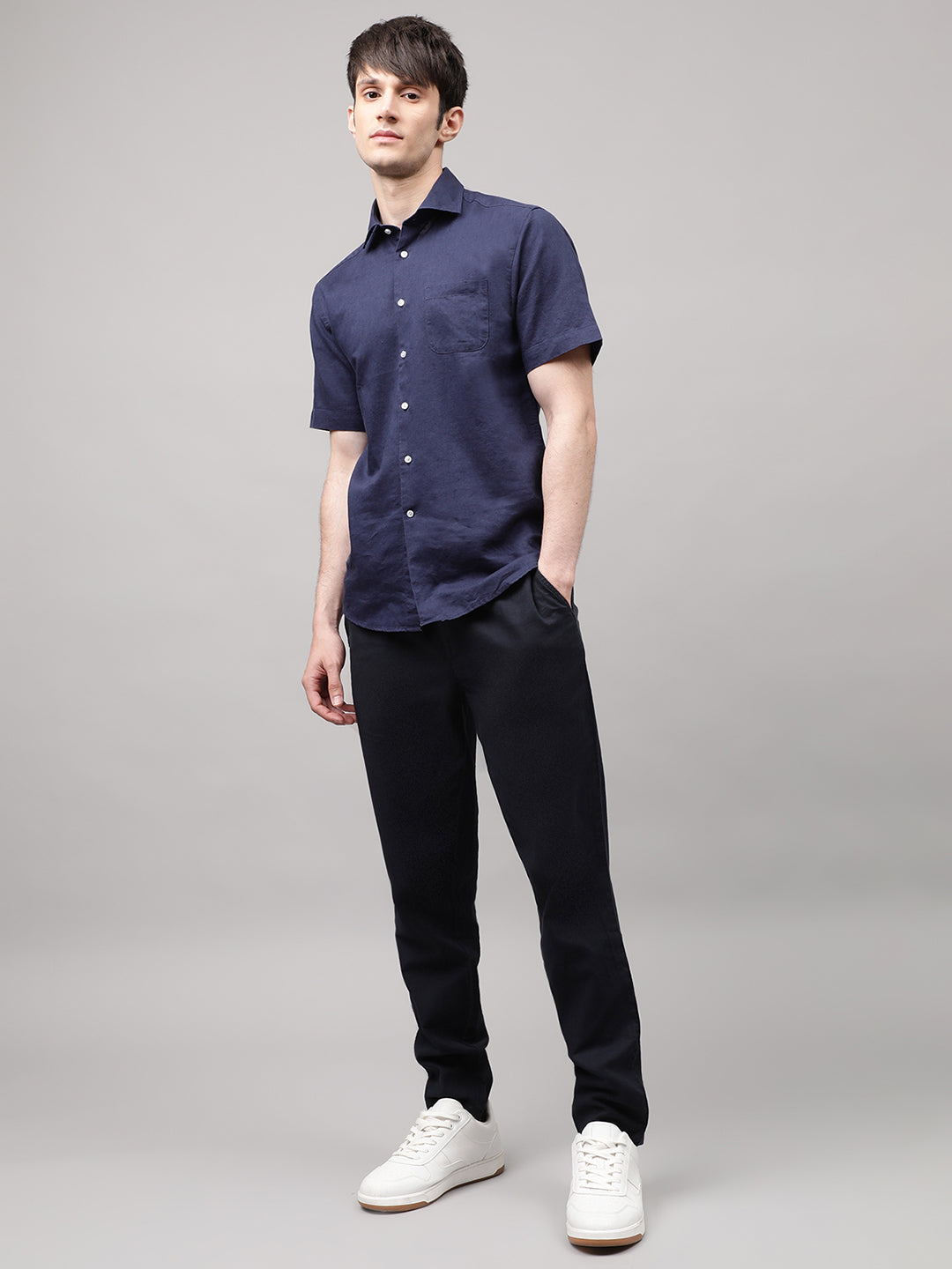 Bruun & Stengade Navy Blue Slim Fit Shirt
