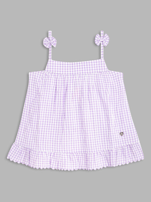 Blue Giraffe Girls Lilac Top