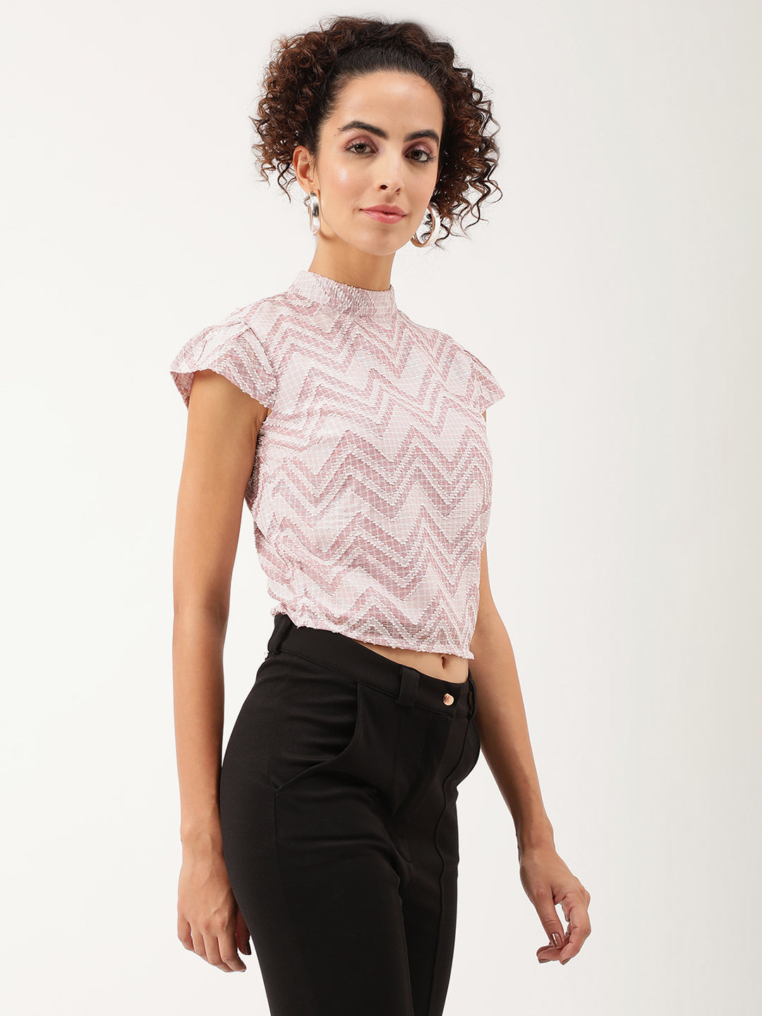 Centre Stage Women Pink Solid Top