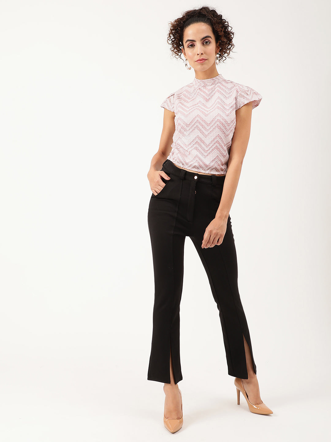 Centre Stage Women Pink Solid Top