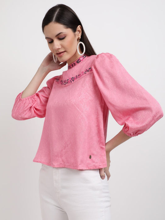 Elle Women Pink Top