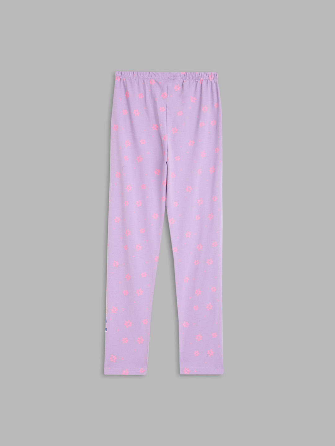 Blue Giraffe Girls Lilac Solid Regular Fit Legging