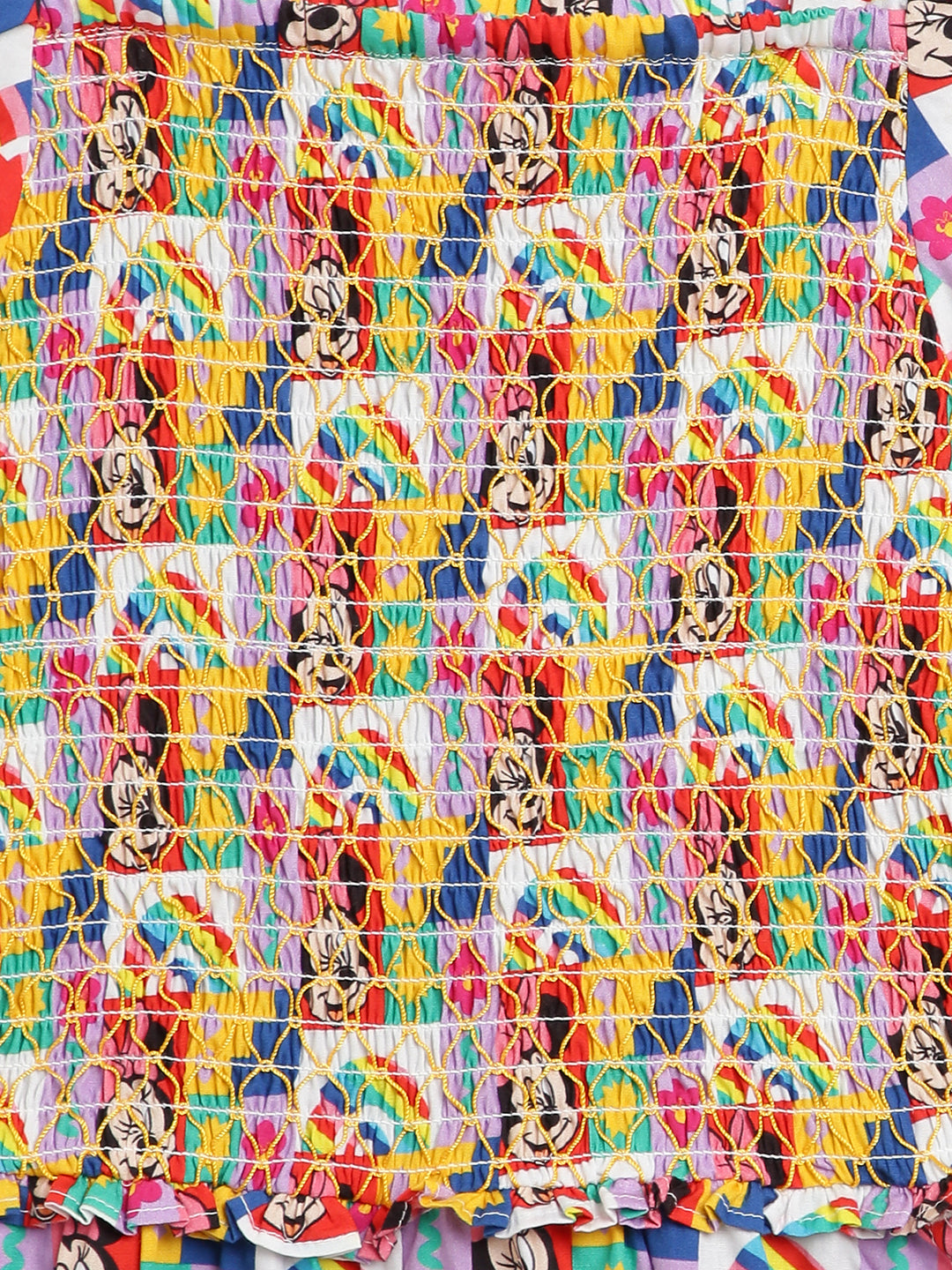 Blue Giraffe Girls Multi Printed Square Neck Playsuit