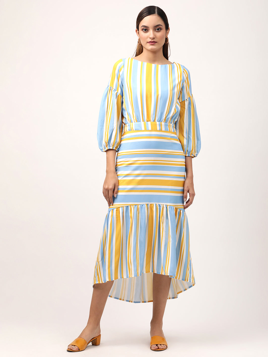 Centre Stage Women Multi Printed Boat Neck Dress