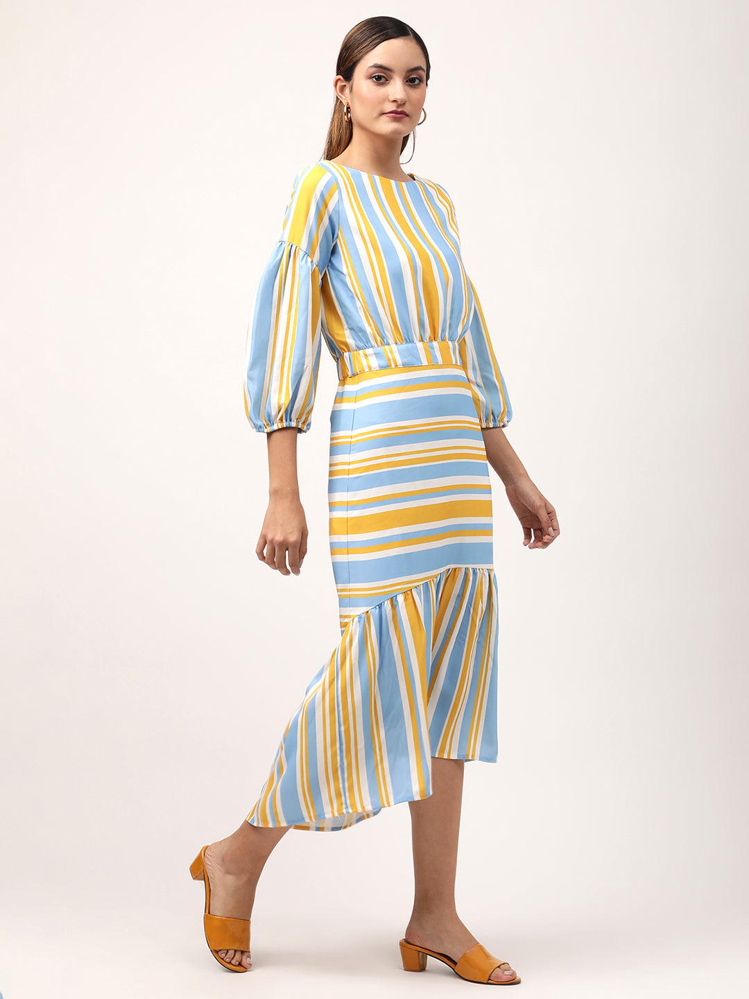 Centre Stage Women Multi Printed Boat Neck Dress