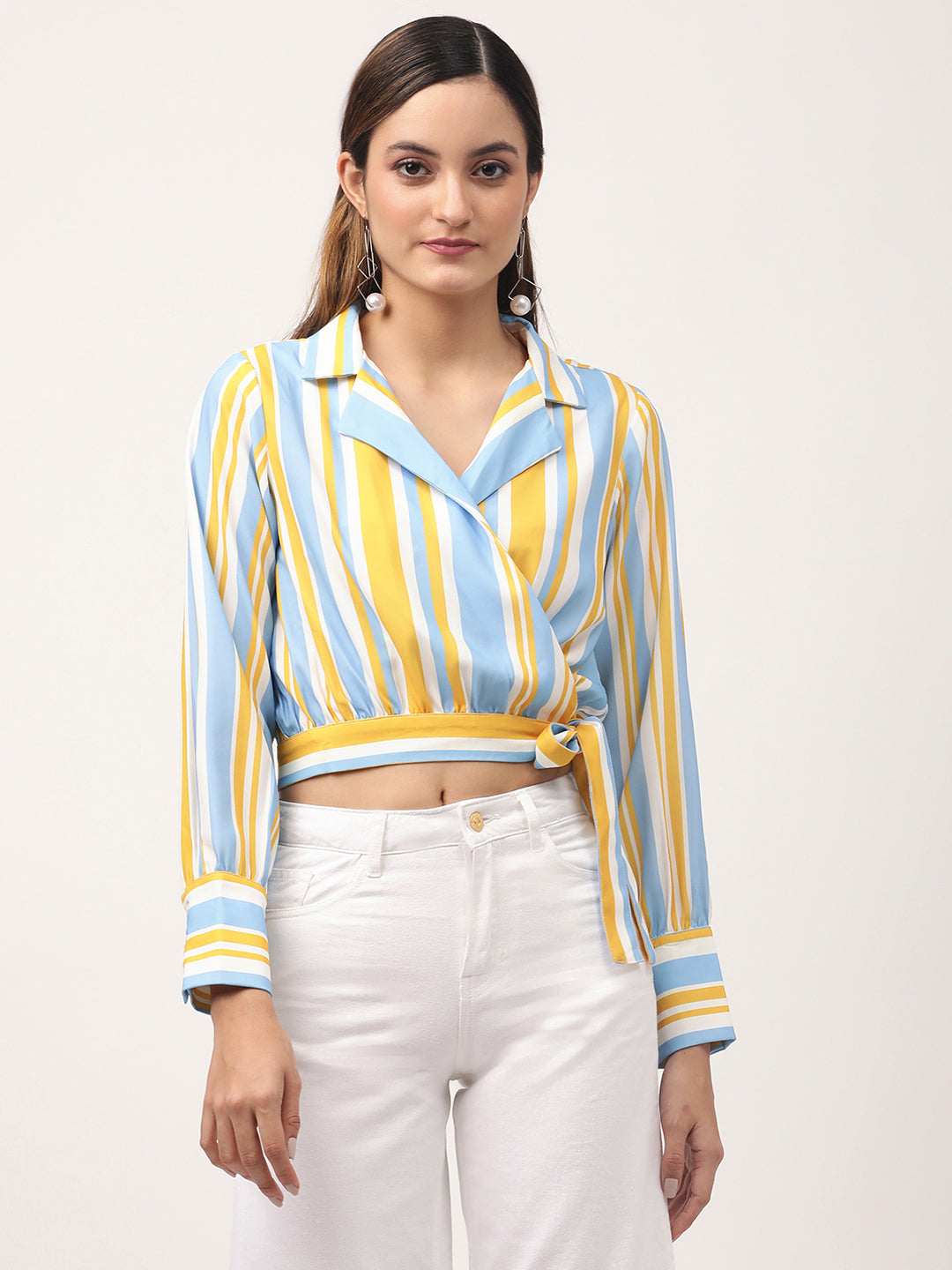 Centre Stage Women Multi Printed V Neck Top