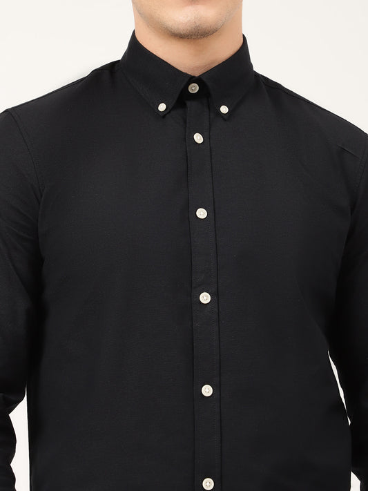 Lindbergh Men Black Solid Collar Shirt