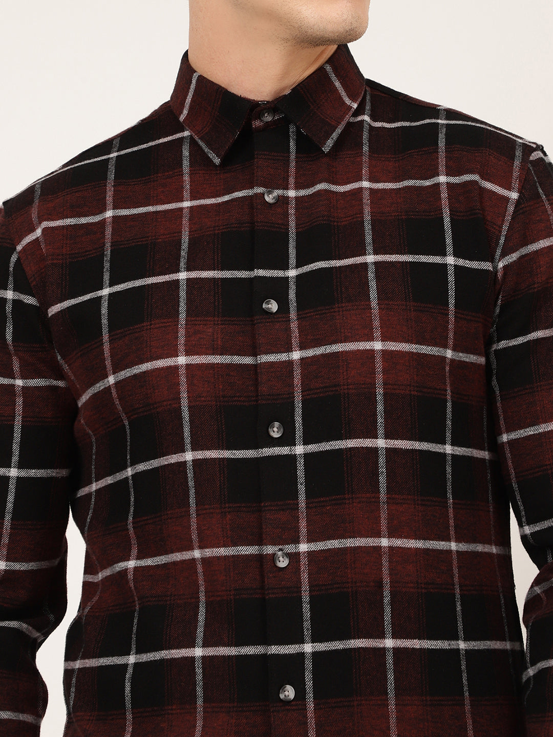 Lindbergh Men Checks Collar Shirt