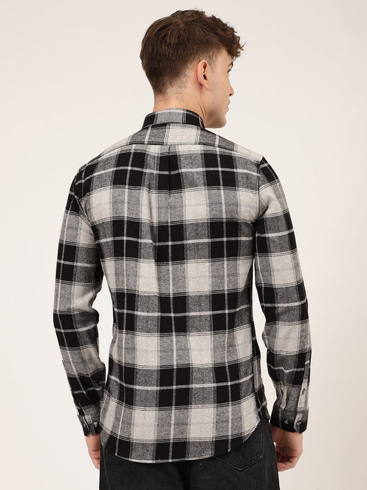 Lindbergh Men Checks Collar Shirt