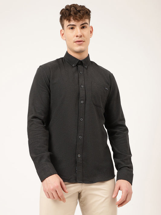 Lindbergh Men Black Solid Collar Shirt