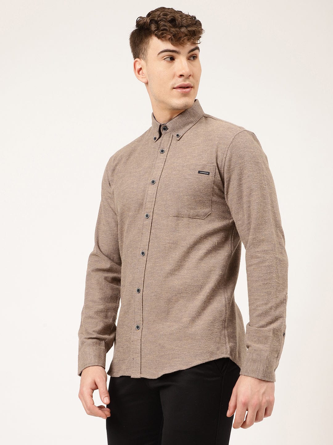 Lindbergh Men Solid Collar Shirt