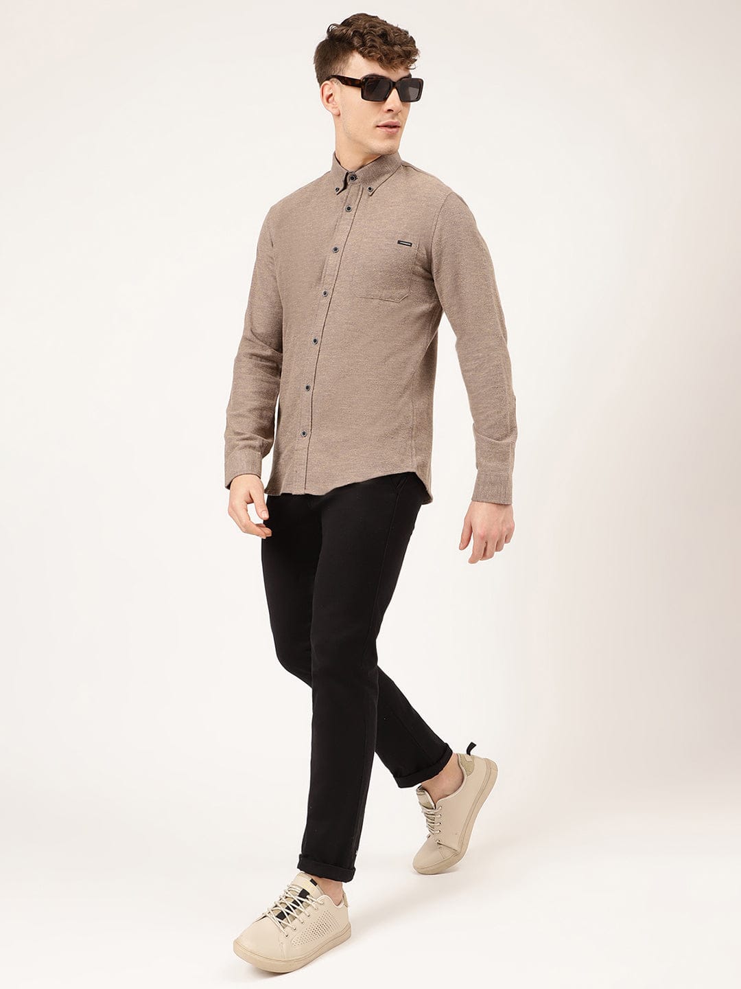 Lindbergh Men Solid Collar Shirt