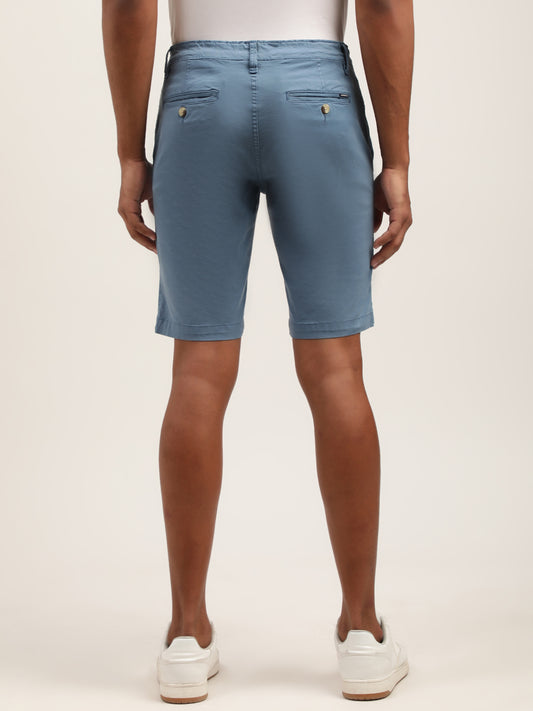 Lindbergh Men Blue Solid Regular Fit Shorts
