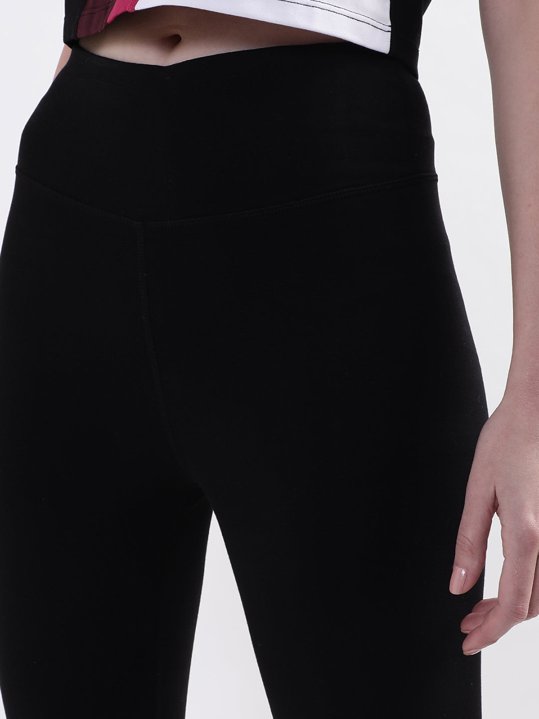 DKNY Women Black Solid Regular Fit Leggings