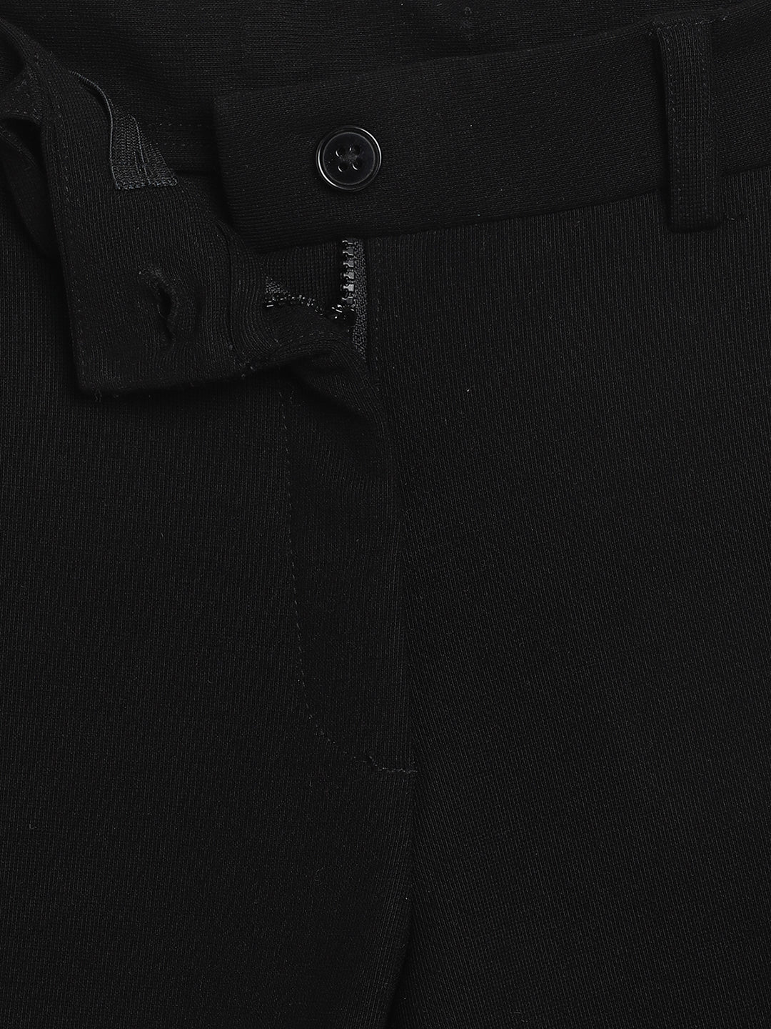 Elle Kids Girls Black Solid Fit and Flare Trouser