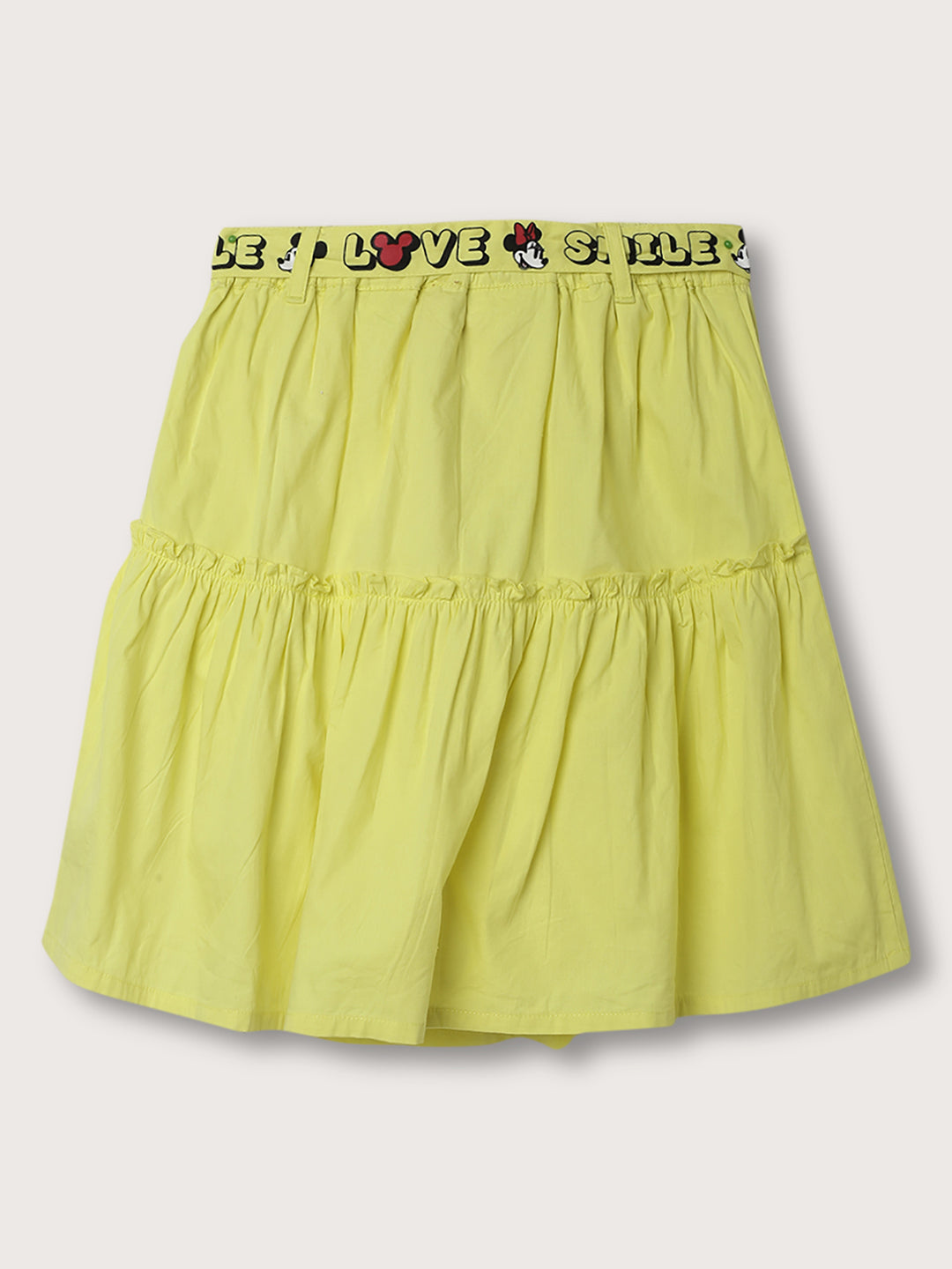 Blue Giraffe Girls Lime Solid Regular Fit Skirt