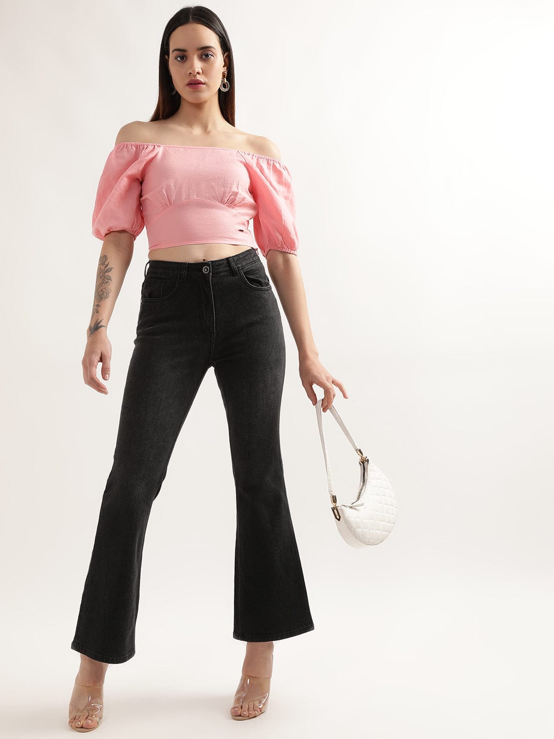 Elle Women Black Regular Fit Jeans