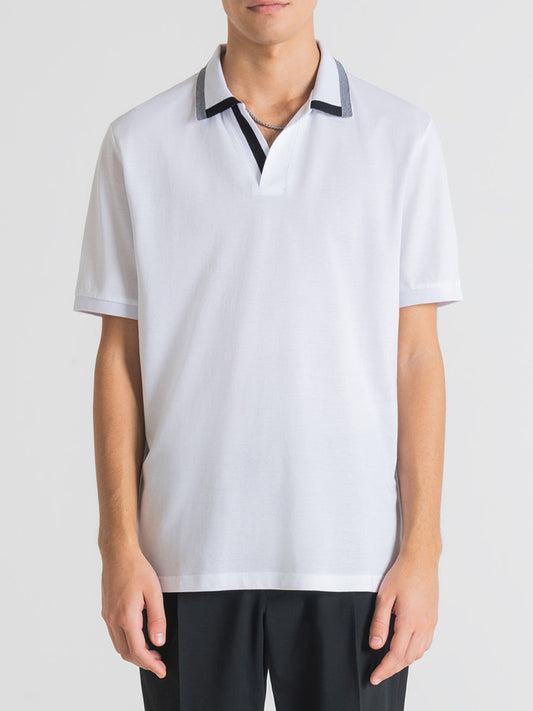 Antony Morato White Regular Fit Polo T-Shirt