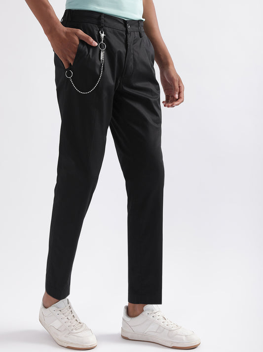 Antony Morato Men Tapered Fit Mid-Rise Cotton Trousers