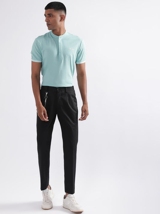 Antony Morato Men Tapered Fit Mid-Rise Cotton Trousers