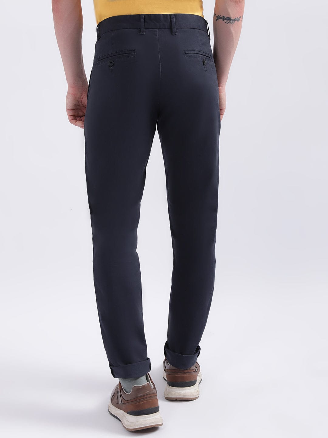 Iconic Men Blue Slim Fit Trouser