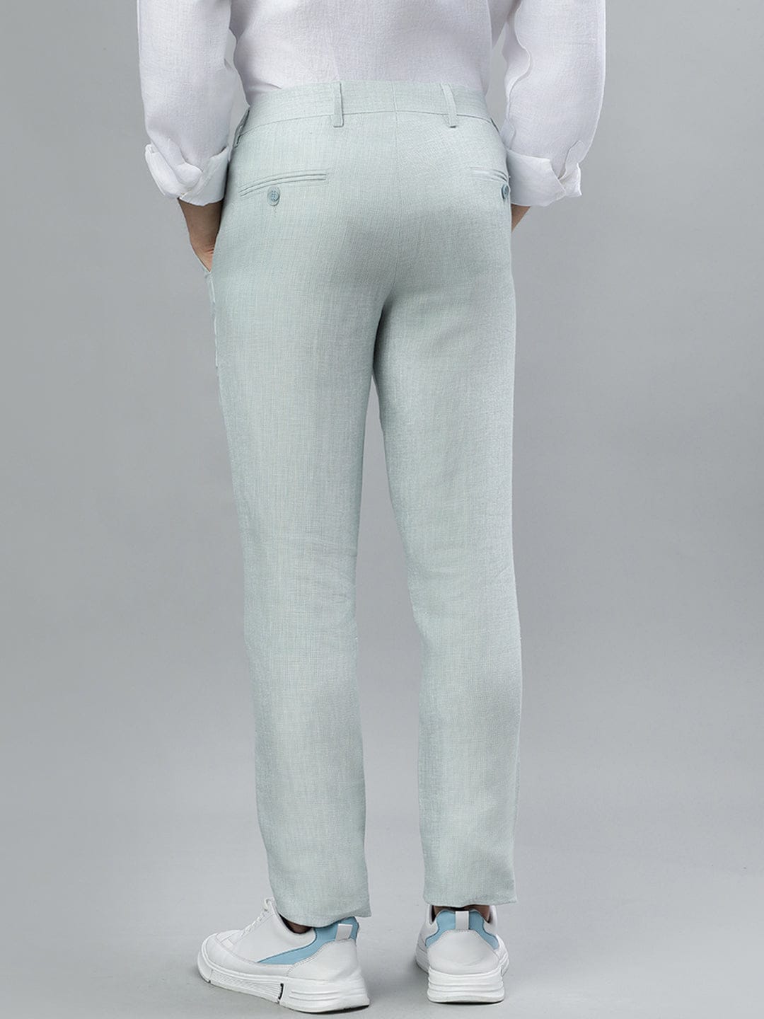 Iconic Men Green Regular Fit Trouser