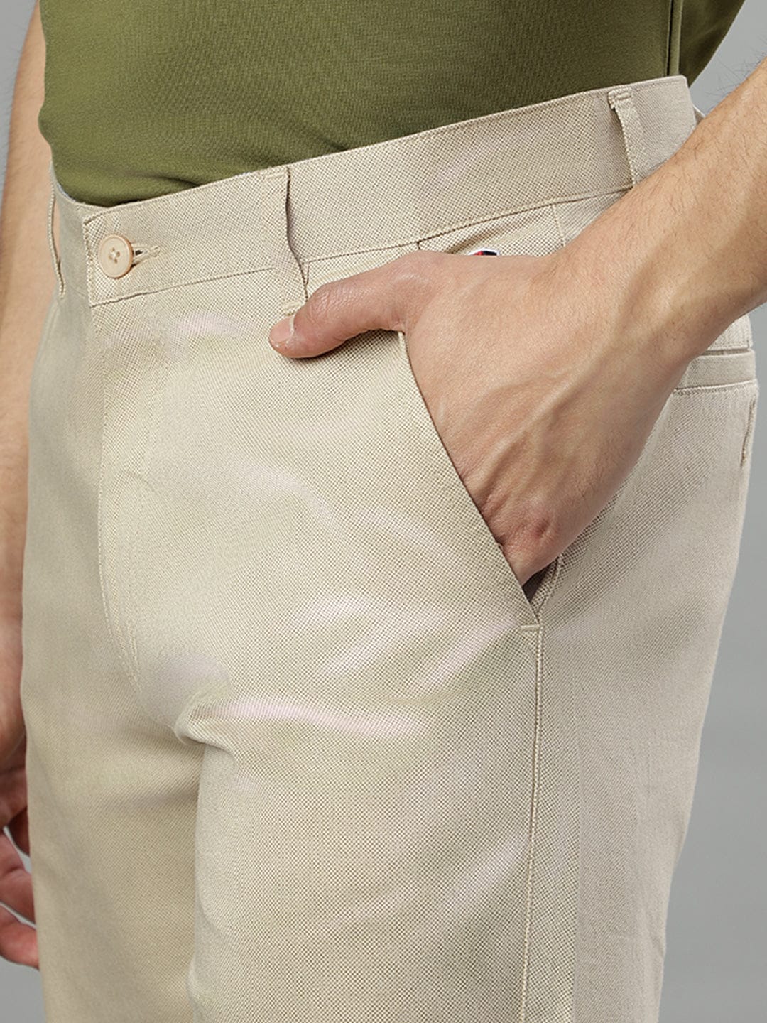 Iconic Men Beige Regular Fit Shorts