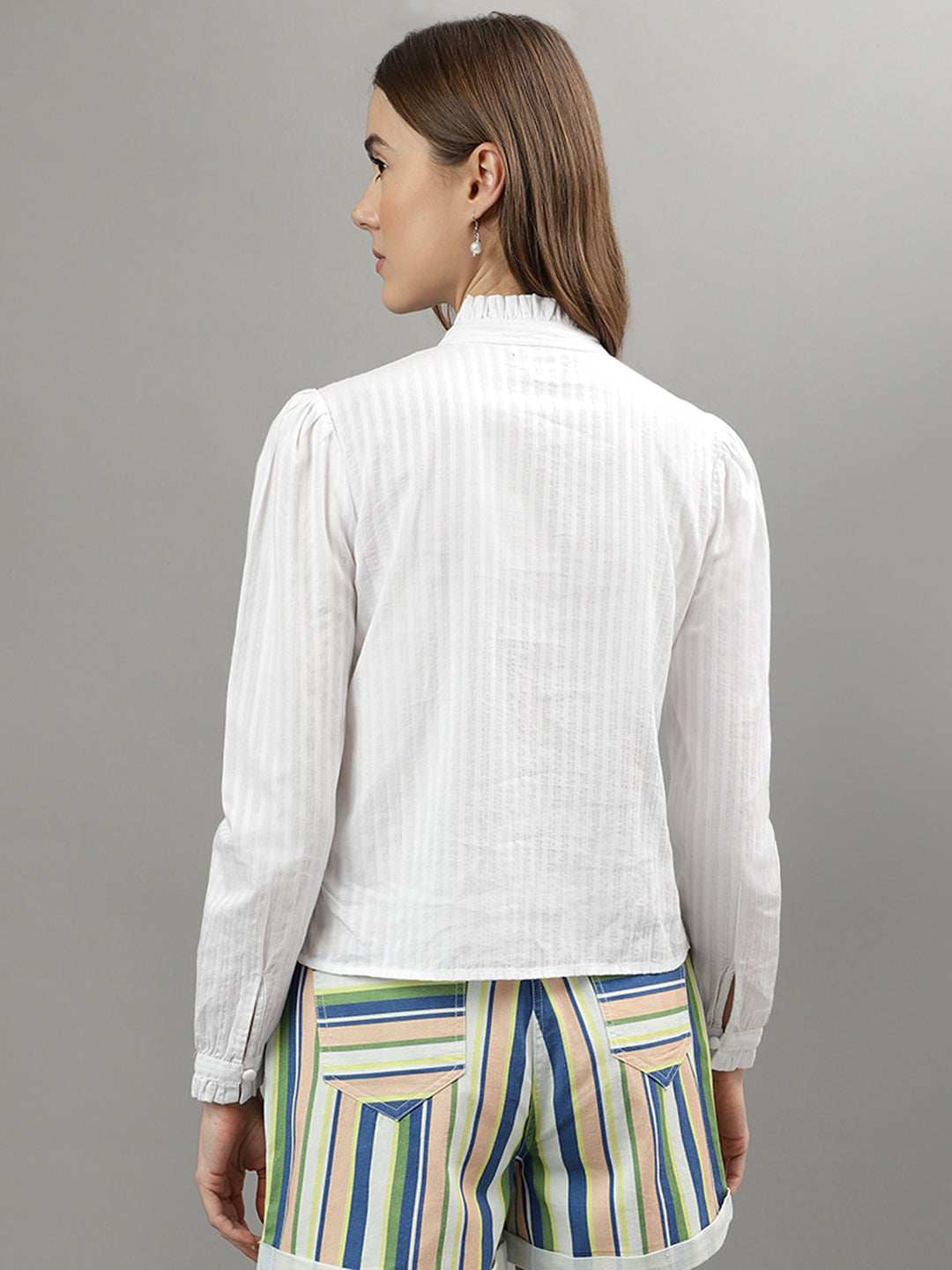 Iconic White Striped Regular Fit Shirt